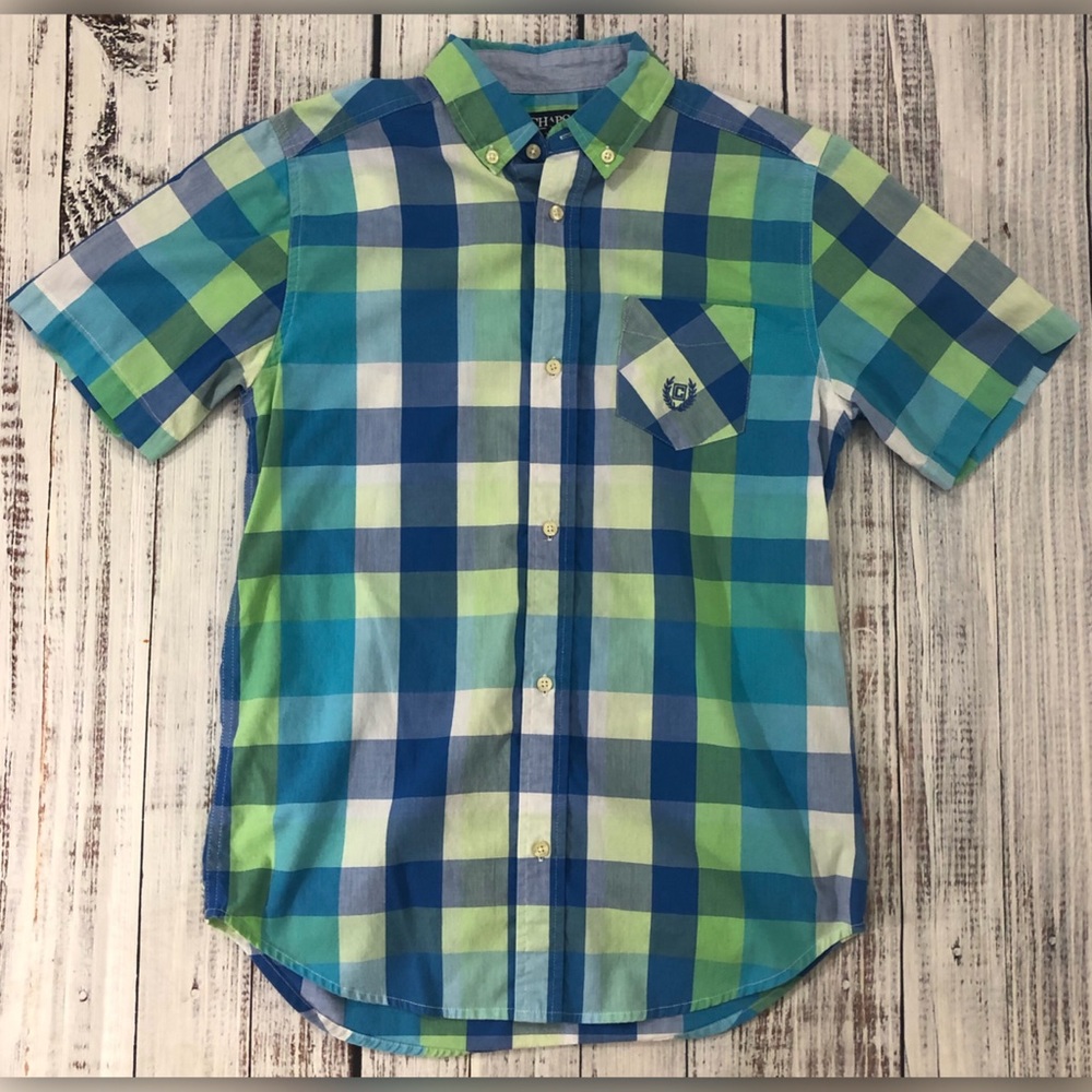 Boys Chaps Short Sleeve Button Down Shirt